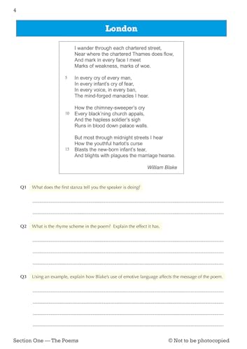 CGP Books - New GCSE English Literature AQA Poetry Workbook: Power & C image 5