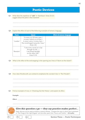 CGP Books - New GCSE English Literature AQA Poetry Workbook: Power & C image 9