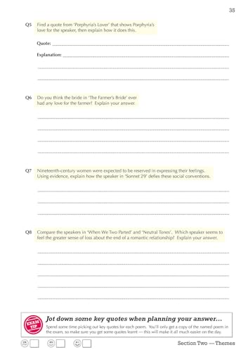 CGP Books - New GCSE English Literature AQA Poetry Workbook: Love & Re image 8