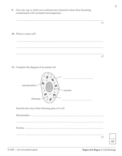 CGP Books - Grade 9-1 GCSE Biology: AQA 10-Minute Tests (with answers) image 3