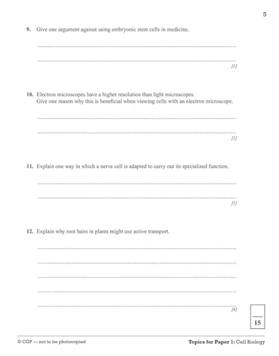 CGP Books - Grade 9-1 GCSE Biology: AQA 10-Minute Tests (with answers) image 5