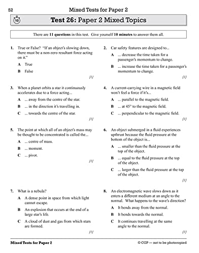 CGP Books - Grade 9-1 GCSE Physics: AQA 10-Minute Tests (with answers) image 4