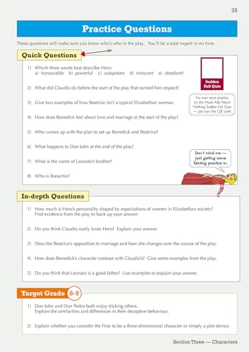 CGP Books - Grade 9-1 GCSE English Shakespeare Text Guide - Much Ado A image 8