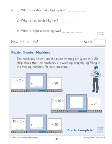CGP Books - New KS1 Maths: Times Tables 10-Minute Weekly Workouts - Ye image 5