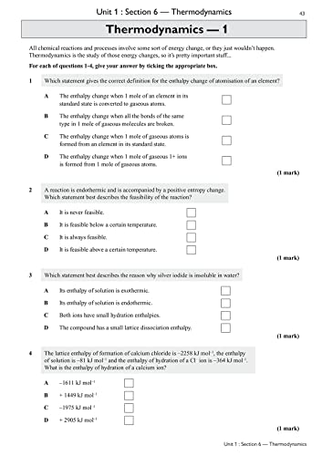 CGP Books - New A-Level Chemistry: AQA Year 1 & 2 Exam Practice Workbo image 2
