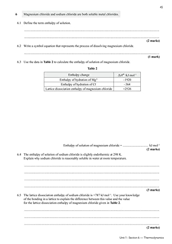 CGP Books - New A-Level Chemistry: AQA Year 1 & 2 Exam Practice Workbo image 4