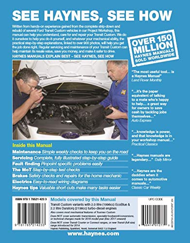 Rob Keenan - Ford Transit Custom Diesel ('13-'18) - Paperback image 3