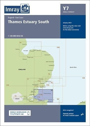 Imray - Chart Y7 : Thames Estuary South : 7 - Paperback image 1