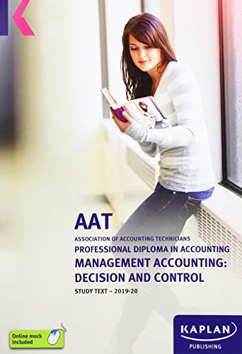 KAPLAN PUBLISHING - MANAGEMENT ACCOUNTING: DECISION AND CONTROL - STUD image 1