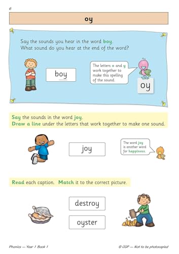 CGP Books - KS1 English Targeted Practice Book: Phonics - Year 1 Book image 2