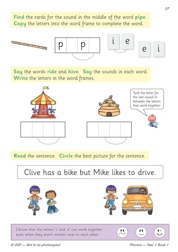 CGP Books - KS1 English Targeted Practice Book: Phonics - Year 1 Book image 7