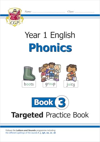 CGP Books - KS1 English Targeted Practice Book: Phonics - Year 1 Book image 1