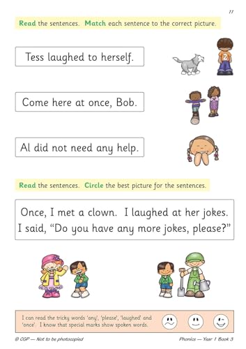 CGP Books - KS1 English Targeted Practice Book: Phonics - Year 1 Book image 3