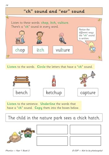 CGP Books - KS1 English Targeted Practice Book: Phonics - Year 1 Book image 4
