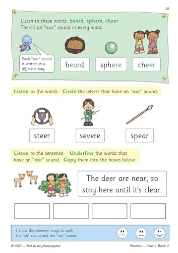 CGP Books - KS1 English Targeted Practice Book: Phonics - Year 1 Book image 5