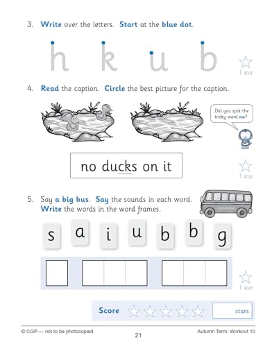 CGP Books - English 10-Minute Weekly Workouts: Phonics - Reception - P image 5