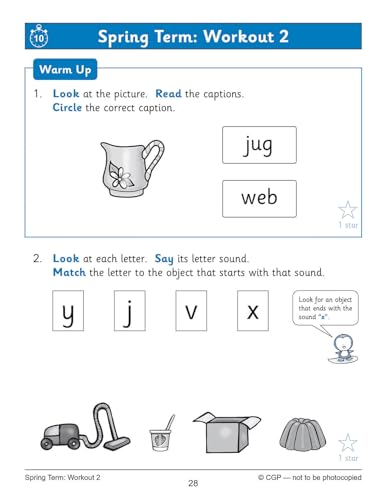 CGP Books - English 10-Minute Weekly Workouts: Phonics - Reception - P image 6