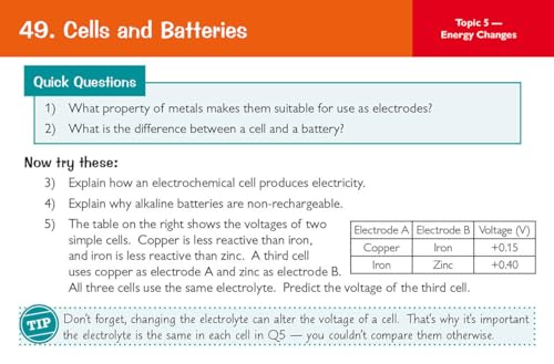 CGP Books - New 9-1 GCSE Chemistry AQA Revision Question Cards - Paper image 8