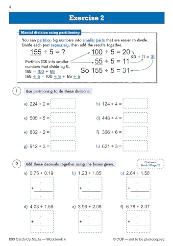 CGP Books - New KS3 Maths Catch-Up Workbook 4 (with Answers) - Paperba image 5
