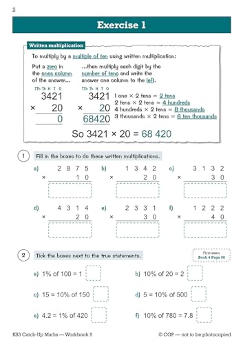 CGP Books - New KS3 Maths Catch-Up Workbook 5 (with Answers) - Paperba image 3