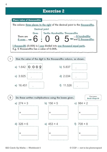CGP Books - New KS3 Maths Catch-Up Workbook 5 (with Answers) - Paperba image 5