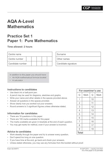 CGP Books - New A-Level Maths AQA Practice Papers (for the exams in 20 image 2