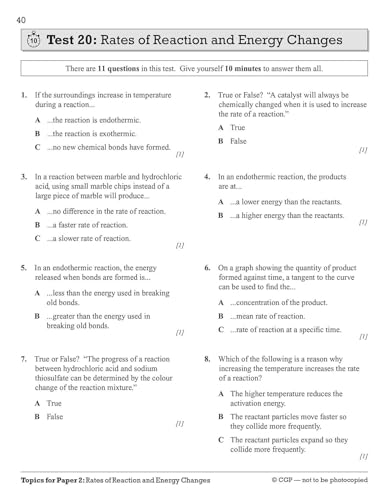 CGP Books - New Grade 9-1 GCSE Chemistry: Edexcel 10-Minute Tests (wit image 4