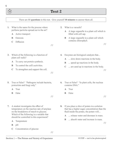 CGP Books - New Grade 9-1 Edexcel International GCSE Biology: 10-Minut image 4