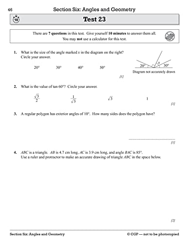 CGP Books - New Grade 9-1 GCSE Maths Edexcel 10-Minute Tests - Foundat image 2