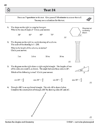 CGP Books - New Grade 9-1 GCSE Maths Edexcel 10-Minute Tests - Foundat image 4