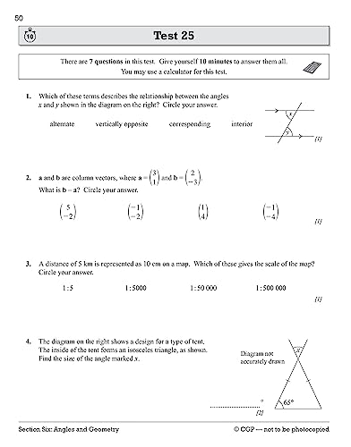 CGP Books - New Grade 9-1 GCSE Maths Edexcel 10-Minute Tests - Foundat image 6
