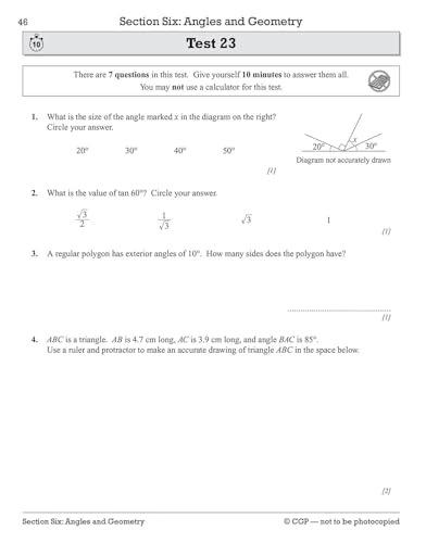 CGP Books - New Grade 9-1 GCSE Maths AQA 10-Minute Tests - Foundation image 2