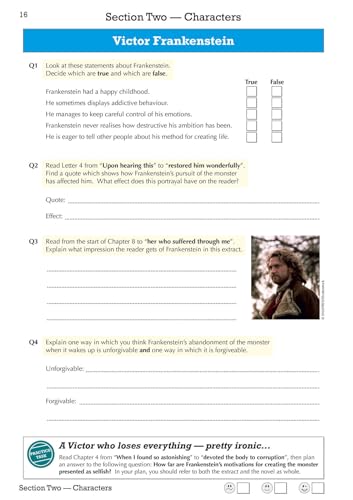 CGP Books - New Grade 9-1 GCSE English - Frankenstein Workbook (includ image 5