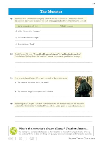 CGP Books - New Grade 9-1 GCSE English - Frankenstein Workbook (includ image 6