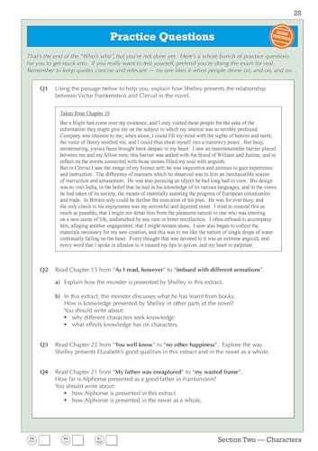 CGP Books - New Grade 9-1 GCSE English - Frankenstein Workbook (includ image 8