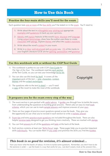 CGP Books - New Grade 9-1 GCSE English - The Sign of the Four Workbook image 2