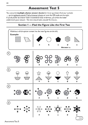 New 11+ CEM Non-Verbal Reasoning Practice Book & Assessment Tests - Ag image 4