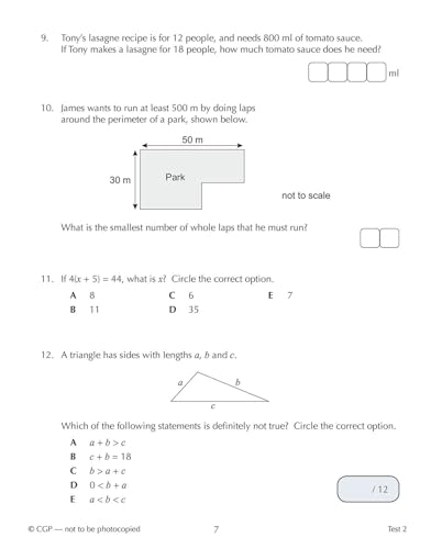 CGP Books - New 11+ CEM 10-Minute Tests: Maths - Ages 10-11 Book 1 (wi image 4