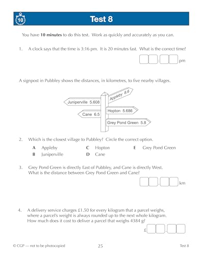 CGP Books - New 11+ CEM 10-Minute Tests: Maths Word Problems - Ages 10 image 2