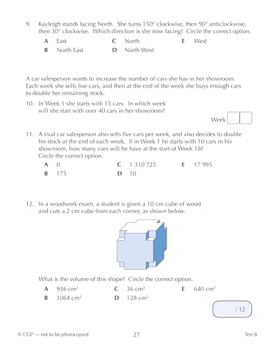 CGP Books - New 11+ CEM 10-Minute Tests: Maths Word Problems - Ages 10 image 4