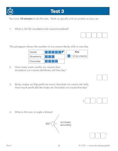 CGP Books - New 11+ CEM 10-Minute Tests: Maths - Ages 9-10 (with Onlin image 2