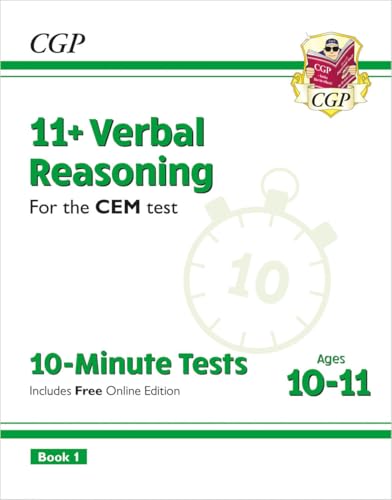 CGP Books - New 11+ CEM 10-Minute Tests: Verbal Reasoning - Ages 10-11 image 1
