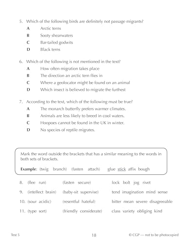 CGP Books - New 11+ CEM 10-Minute Tests: Verbal Reasoning - Ages 10-11 image 4