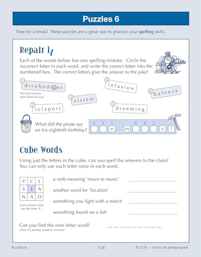 CGP Books - New 11+ CEM 10-Minute Tests: Verbal Reasoning - Ages 10-11 image 6