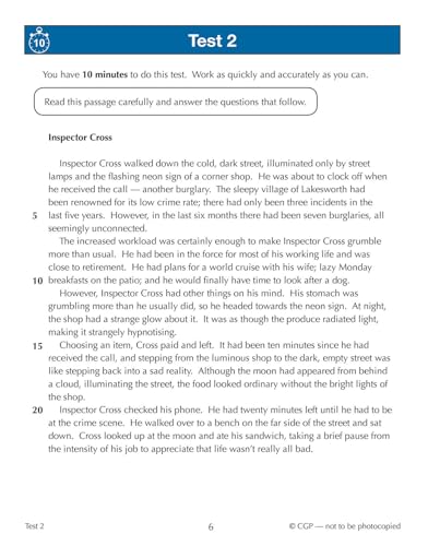 CGP Books - New 11+ CEM 10-Minute Tests: Comprehension - Ages 10-11 Bo image 2