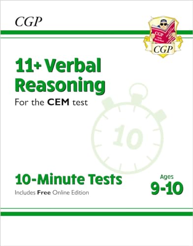 CGP Books - New 11+ CEM 10-Minute Tests: Verbal Reasoning - Ages 9-10 image 1