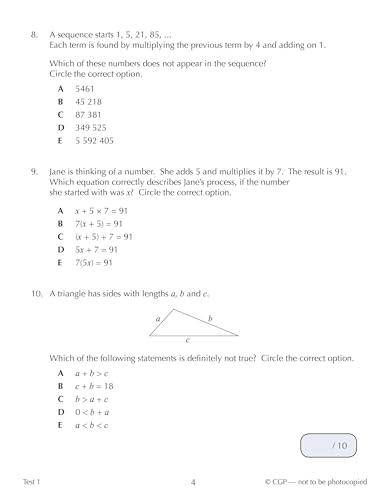 CGP Books - New 11+ GL 10-Minute Tests: Maths - Ages 10-11 (with Onlin image 4