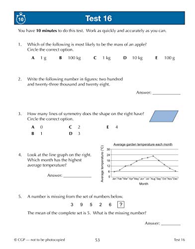 CGP Books - New 11+ GL 10-Minute Tests: Maths Mental Arithmetic - Ages image 2