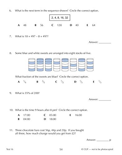 CGP Books - New 11+ GL 10-Minute Tests: Maths Mental Arithmetic - Ages image 3