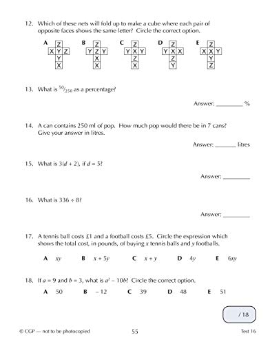 CGP Books - New 11+ GL 10-Minute Tests: Maths Mental Arithmetic - Ages image 4